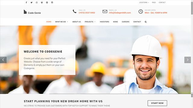 Construction company Website